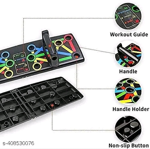 10-in-1 Push-Up Board - Multi-Function Fitness Equipment with Color-Coded Positions for Full Body Workout, Durable, Portable, and Easy to Use