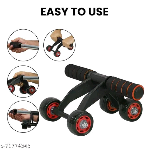 DEODASH Upgraded 4-Wheel Ab Carver Roller with Knee Mat - Abdominal Workout Fitness Exercise Equipment